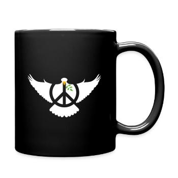 Dove of Peace Peace Sign - Full Colour Mug - black - Right