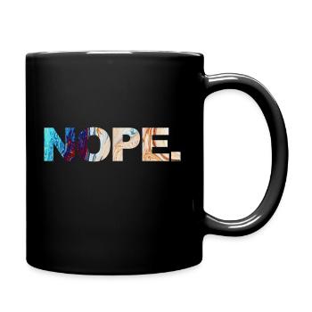 NOPE - don't be a yes-man! - Full Colour Mug - black - Right