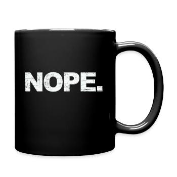 NOPE - don't be a yes-man! - Full Colour Mug - black - Right