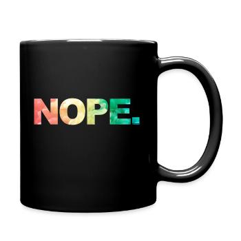 NOPE - don't be a yes-man! - Full Colour Mug - black - Right
