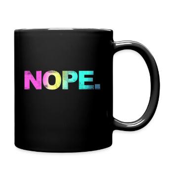 NOPE - don't be a yes-man! - Full Colour Mug - black - Right