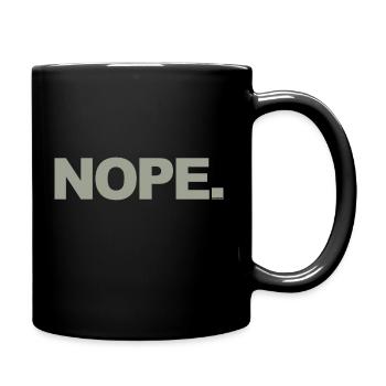 NOPE - don't be a yes-man! - Full Colour Mug - black - Right