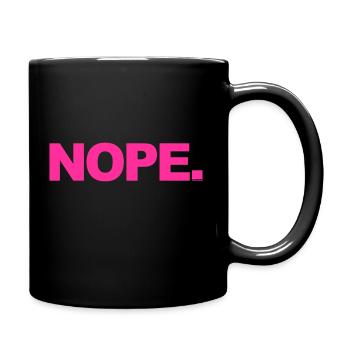 NOPE - don't be a yes person! - Mug uni - noir - Droite