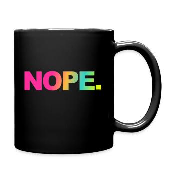 NOPE - don't be a yes-man! - Full Colour Mug - black - Right