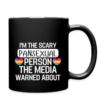 Pan Pride Month Pansexual Heart Gift LGBT - Full Colour Mug - black - Right