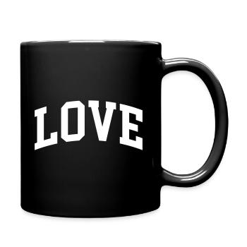 Love - Tasse einfarbig - Schwarz - Rechts