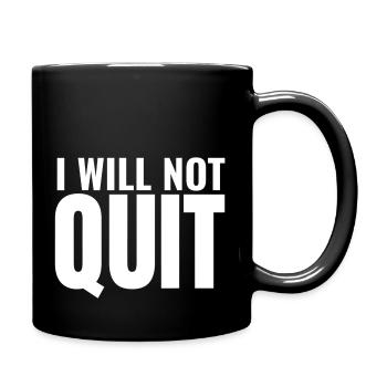 I Will Not Quit Motivational Quote Exercise Fitnes - Full Colour Mug - black - Right