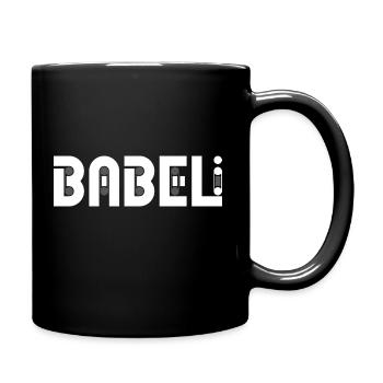 Babeli Logo BLANC - Mug uni - noir - Droite