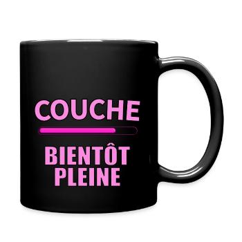 Couche bientôt pleine - Mug uni - noir - Droite