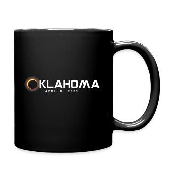 Oklahoma 2024 Sonnenfinsternis Souvenir 8. April - Tasse einfarbig - Schwarz - Rechts