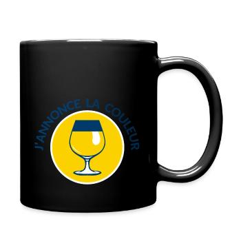 annonce couleur jaune ricar apero alcool humour 30 - Mug uni - noir - Droite