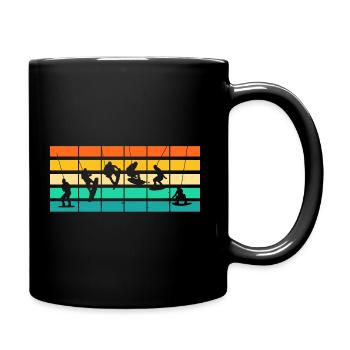 Retro Wakeboarder Wakeboard Wakeboarding - Mug uni - noir - Droite