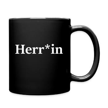 Herrin Domina Herr*in - Tasse einfarbig - Schwarz - Rechts