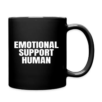 Emotional Support Human - Tasse einfarbig - Schwarz - Rechts