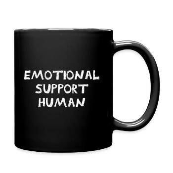 Emotional Support Human - Tasse einfarbig - Schwarz - Rechts