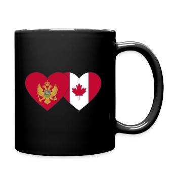 Montenegro Kanada Flagge - Tasse einfarbig - Schwarz - Rechts
