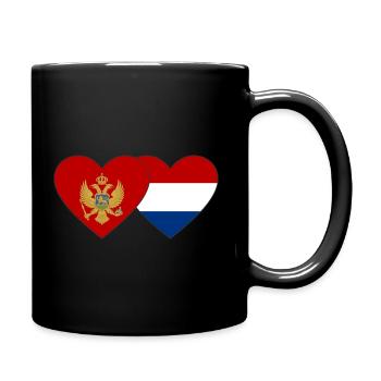 Montenegro Holland Flagge - Tasse einfarbig - Schwarz - Rechts