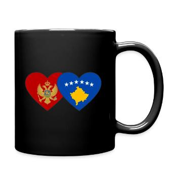 Montenegro Kosovo Flagge - Tasse einfarbig - Schwarz - Rechts