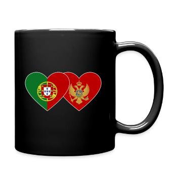 Portugal Montenegro Flagge - Tasse einfarbig - Schwarz - Rechts