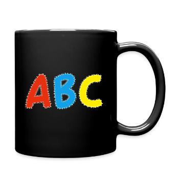 ABC- Schulstart, Schukind - Tasse einfarbig - Schwarz - Rechts