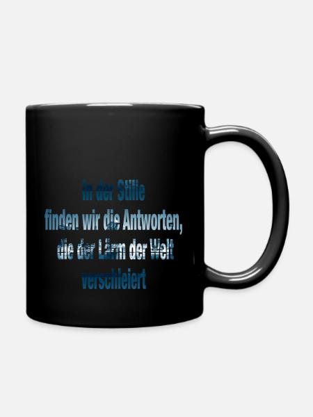 In der Stille - Tasse einfarbig - Schwarz