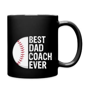Meilleur entraîneur de père jamais drôle de baseball amateur de sport - Mug uni - noir - Droite