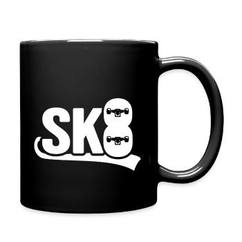 Skateboard SK8 Halfpipe Skateboarder Skate Ride - Full Colour Mug - black - Right