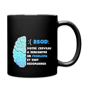 Votre cerveau a rencontré un problème. BSOD - Mug uni - noir - Droite