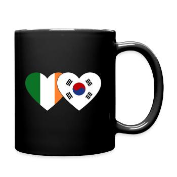 Ireland South Korea Flag Heart - Full Colour Mug - black - Right