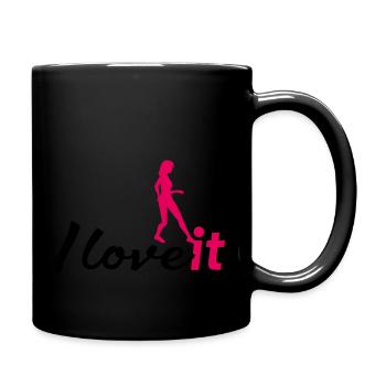 women football i love it - Full Colour Mug - black - Right