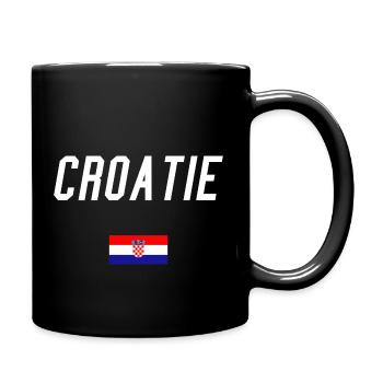 croatie - Mug uni - noir - Droite