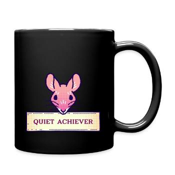 Quiet Achiever Mouse v2 - Full Colour Mug - black - Right