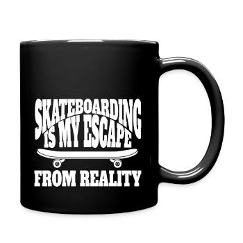 Skateboard Skaten Skateboarding Skater Skate-Fan - Tasse einfarbig - Schwarz - Rechts