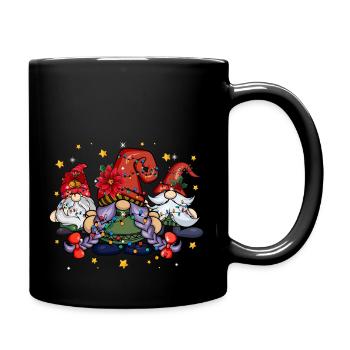 Weihnachtszwerge - Tasse einfarbig - Schwarz - Rechts