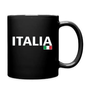 Italia, Italien, Italy - Tasse einfarbig - Schwarz - Rechts
