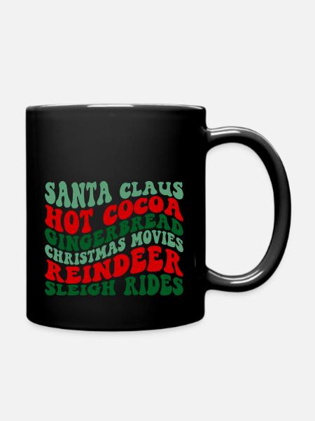 SantaClaus Weihnachtsmann Weihnachten - Tasse einfarbig - Schwarz