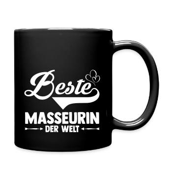Physiotherapeutin Massage Masseurin - Tasse einfarbig - Schwarz - Rechts