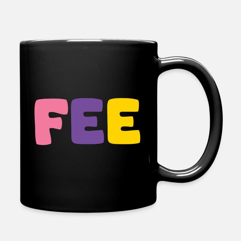 Name - Fee - Tasse einfarbig - Schwarz