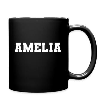 Name - Amelia - Tasse einfarbig - Schwarz - Rechts