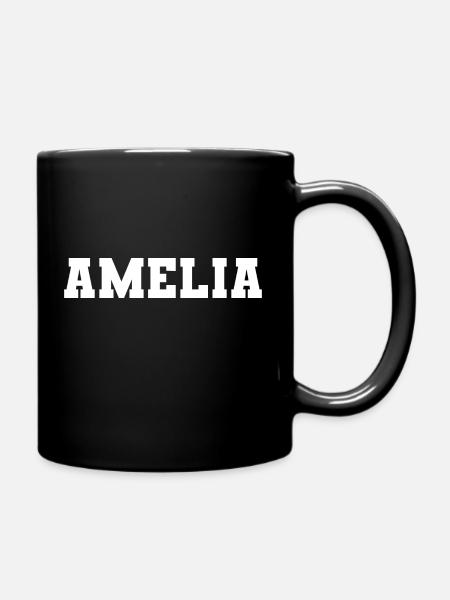 Name - Amelia - Tasse einfarbig - Schwarz