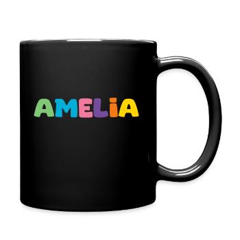 Name - Amelia - Tasse einfarbig - Schwarz - Rechts