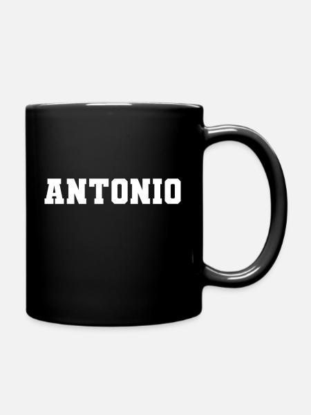 Name - Antonio - Tasse einfarbig - Schwarz