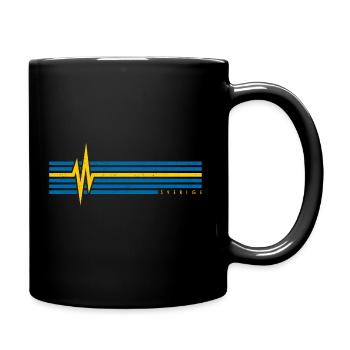 DRAPEAU DE LA SUÈDE HEARTBEAT SCANDINAVIE SVERIGE - Mug uni - noir - Droite