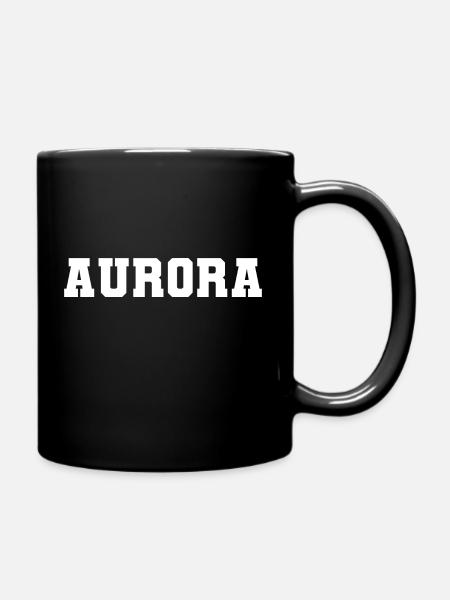 Name - Aurora - Tasse einfarbig - Schwarz