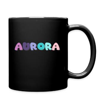 Name - Aurora - Tasse einfarbig - Schwarz - Rechts
