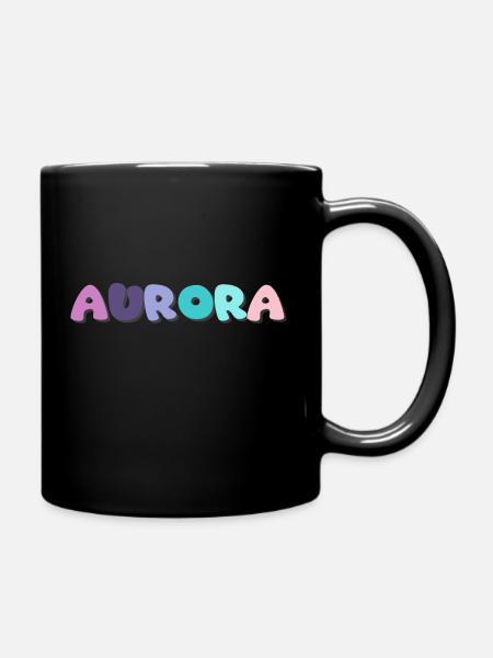 Name - Aurora - Tasse einfarbig - Schwarz