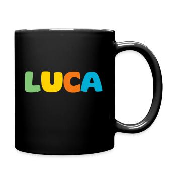 Name - Luca - Tasse einfarbig - Schwarz - Rechts