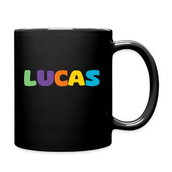 Name - Lucas - Tasse einfarbig - Schwarz - Rechts