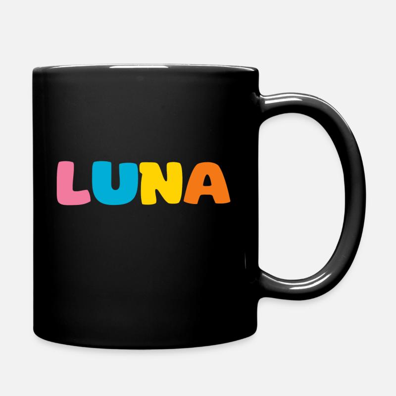 Name - Luna - Tasse einfarbig - Schwarz