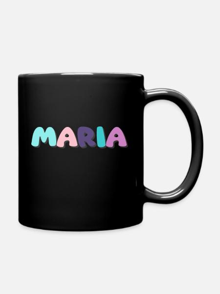 Name - Maria - Tasse einfarbig - Schwarz